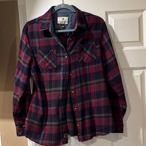 Legendary Whitetails women’s Plaid Shirt - Red and Blue